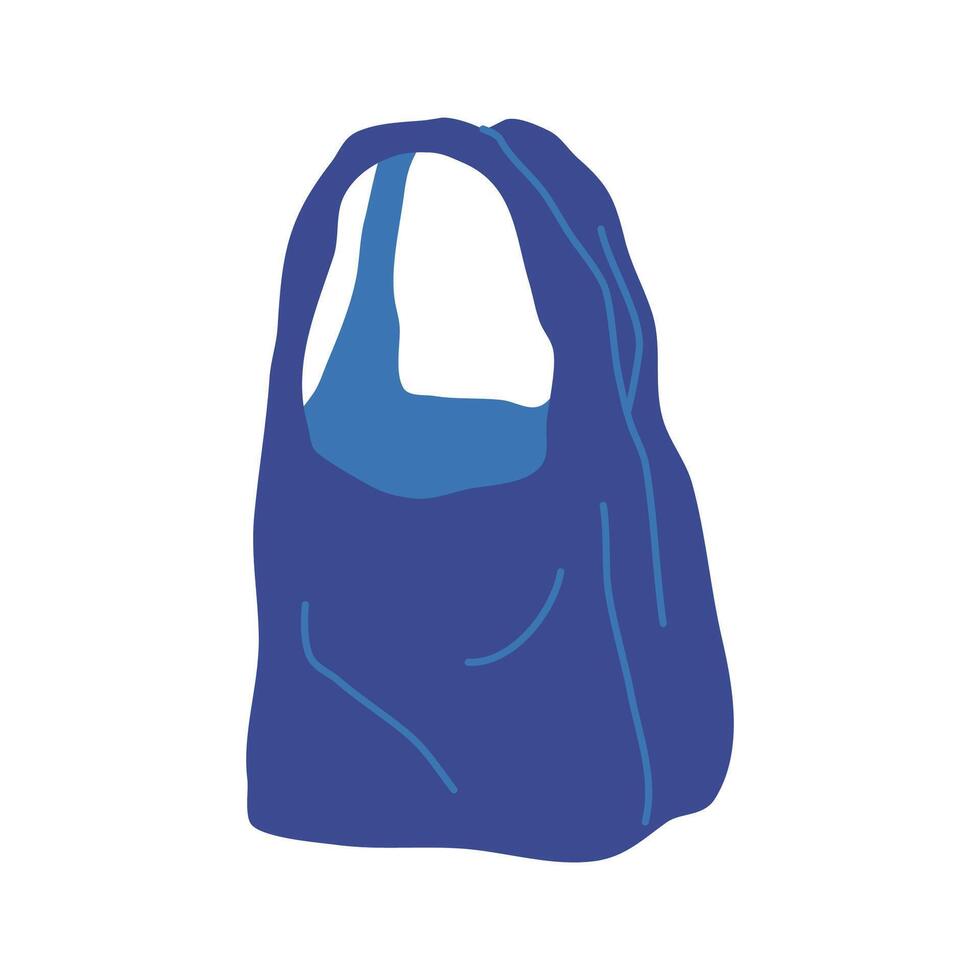 tekenfilm kleden vrouw donker blauw tas. vector