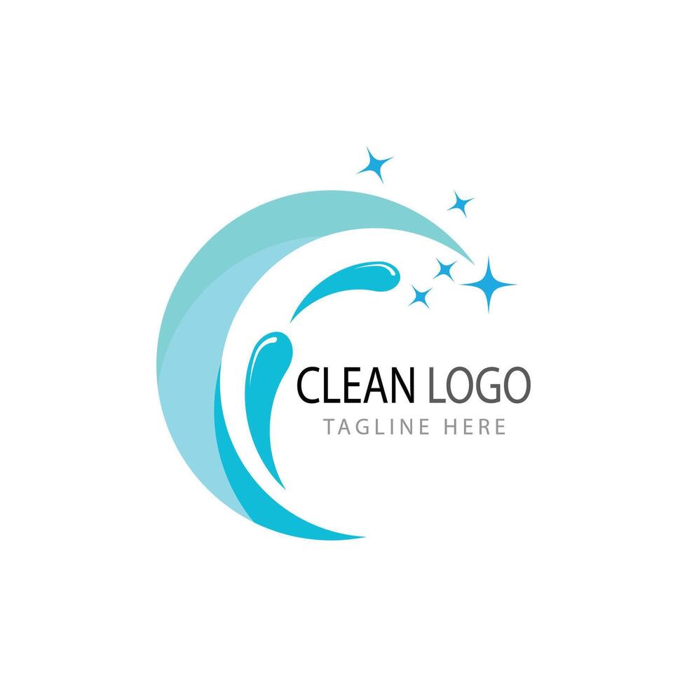 schoonmaak logo sjabloon symbool ontwerp vector