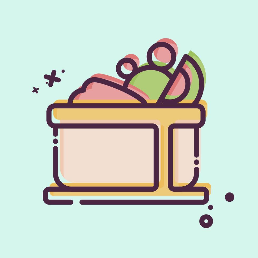 icoon fruit salade. verwant naar gezond voedsel symbool. mbe stijl. gemakkelijk ontwerp illustratie vector