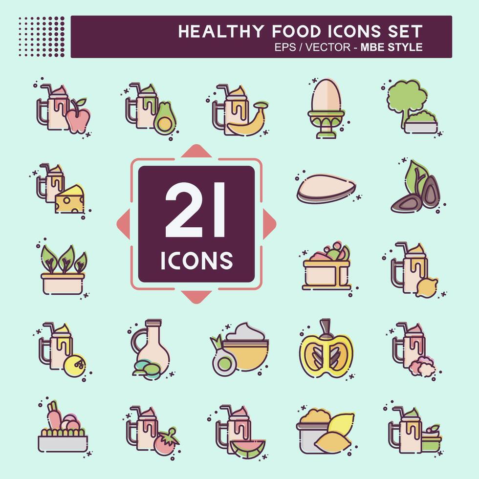 icoon reeks gezond voedsel. verwant naar fruit symbool. mbe stijl. gemakkelijk ontwerp illustratie vector