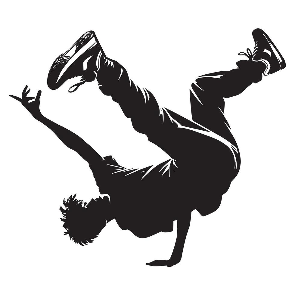 zwart en wit voetenwerk danser illustratie vector