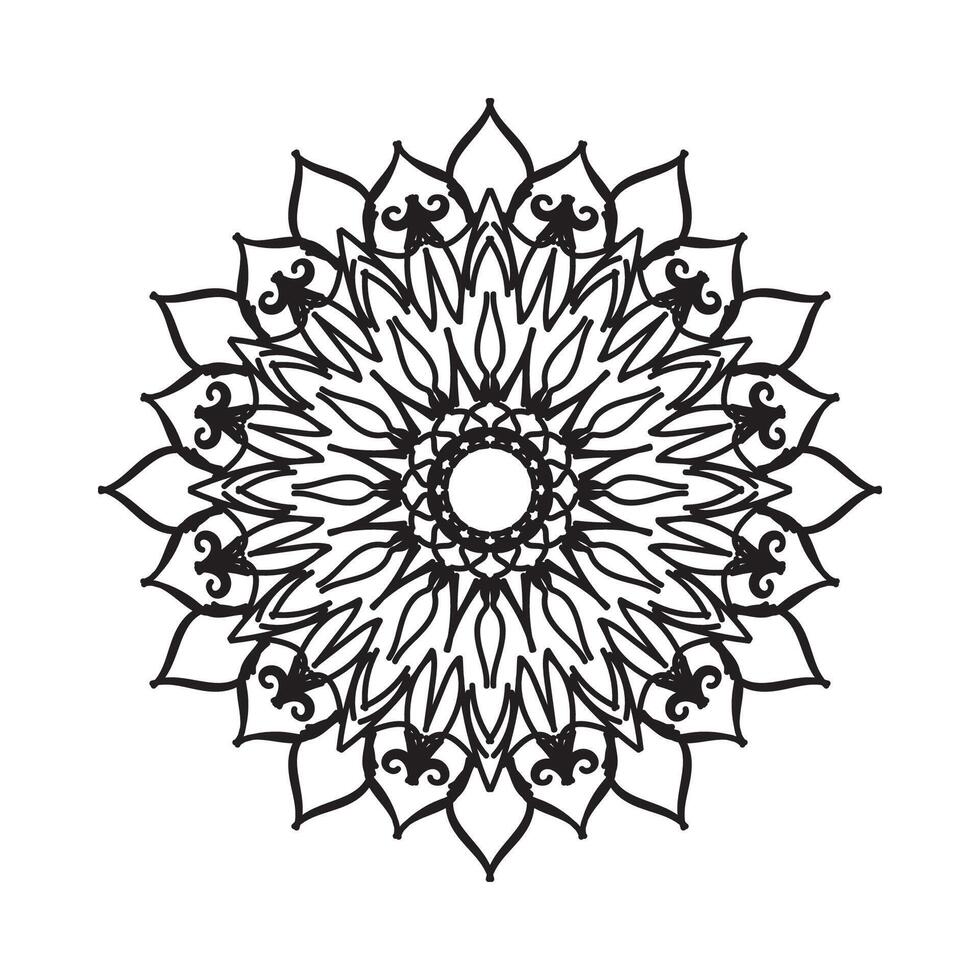 decoratief ronde bloemen mandala. vector