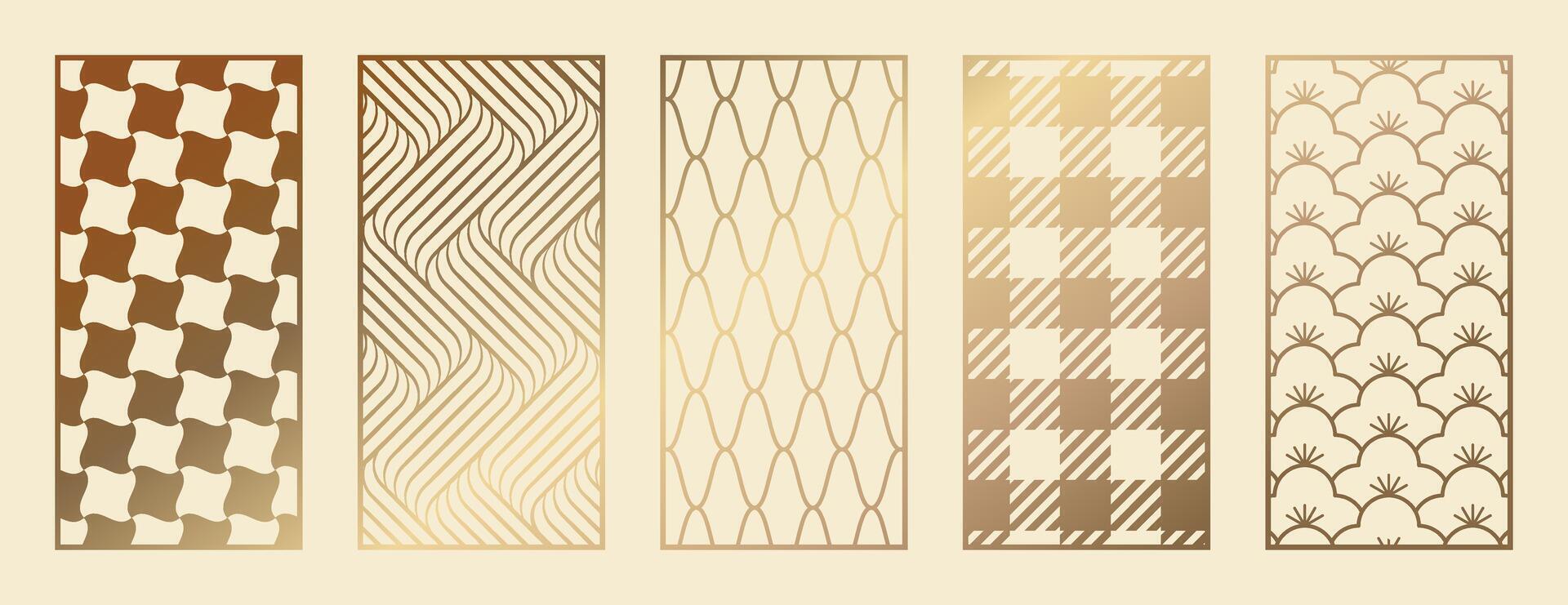 abstract lijn kunst en bloem patroon. laser besnoeiing met lijn ontwerp patroon. ontwerp voor hout snijwerk, muur paneel decor, metaal snijden, muur kunst, Hoes achtergrond, behang en spandoek. vector