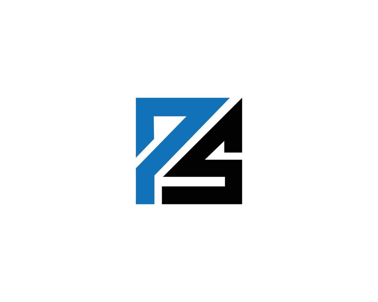 eerste ps brief logo icoon ontwerp concept sjabloon. vector