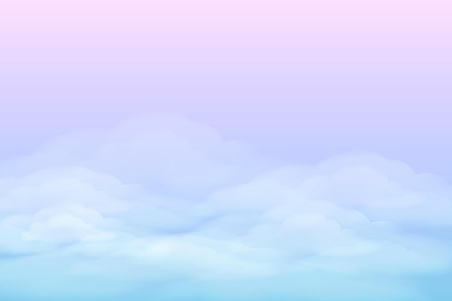 delicaat lucht achtergrond met pluizig wolken. fantasie zacht achtergrond in blauw en roze tonen vector