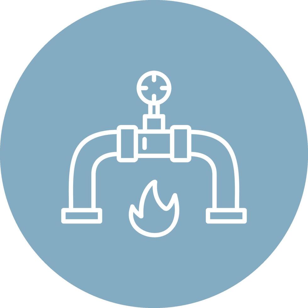 gas- pijpleiding multi cirkel lijn multi cirkel icoon vector