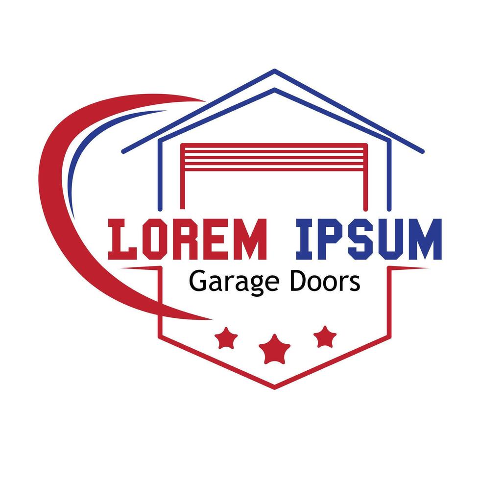woon- huis garage deuren icoon logo illustratie met dummy tekst voor multi doel gebruiken. vector