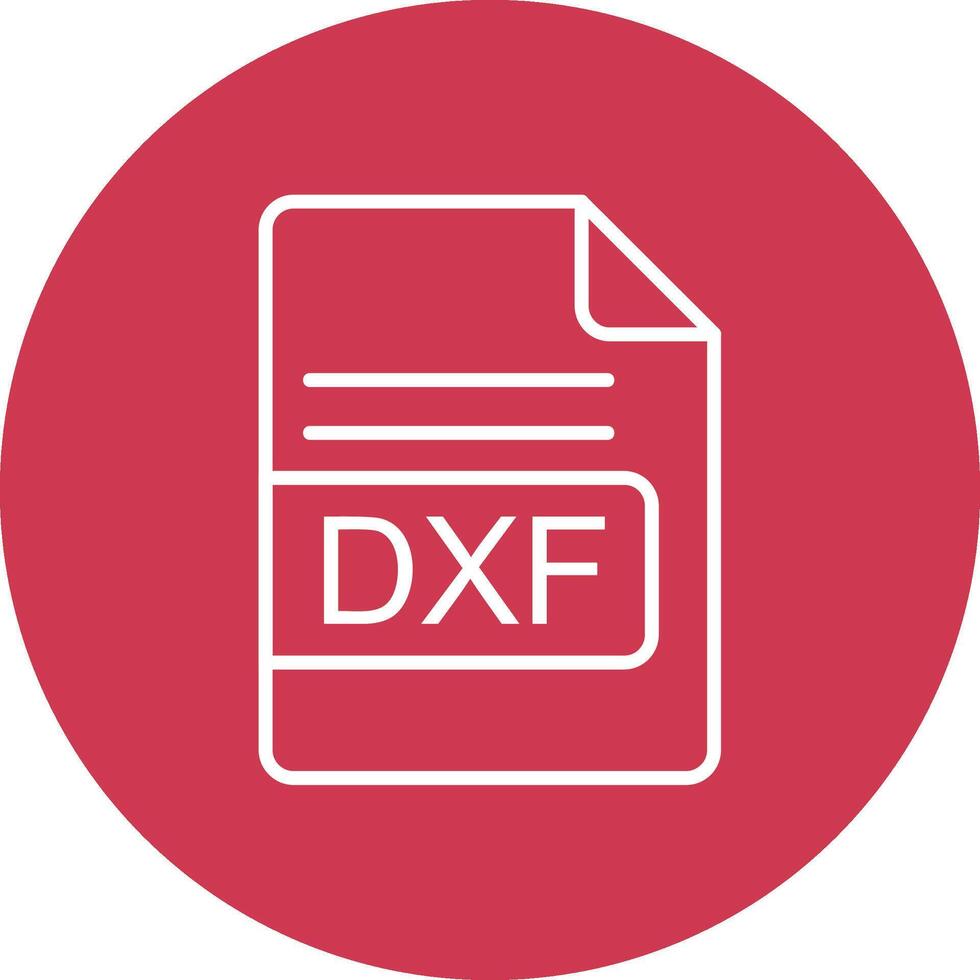 dxf het dossier formaat lijn multi cirkel icoon vector