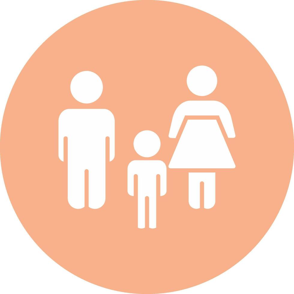 familie glyph multi cirkel icoon vector