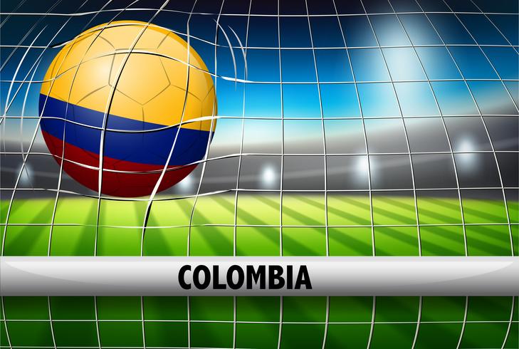 Columbia voetbal bal vlag vector