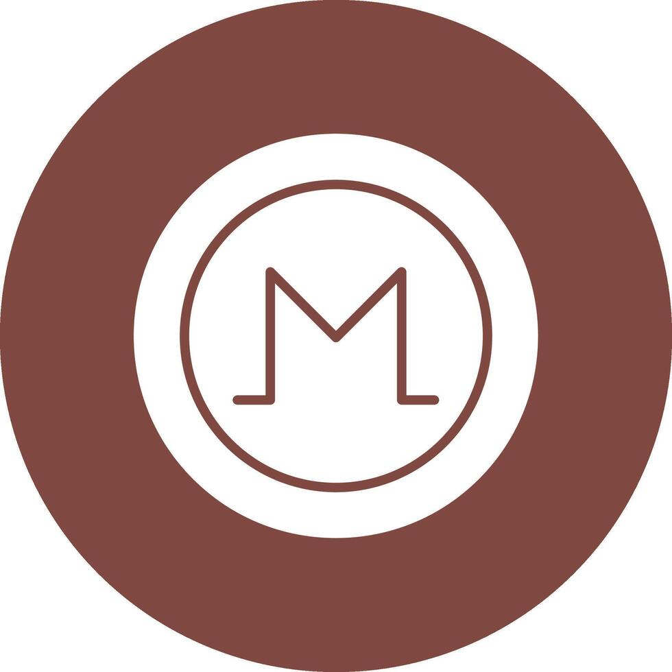 monero glyph multi cirkel icoon vector