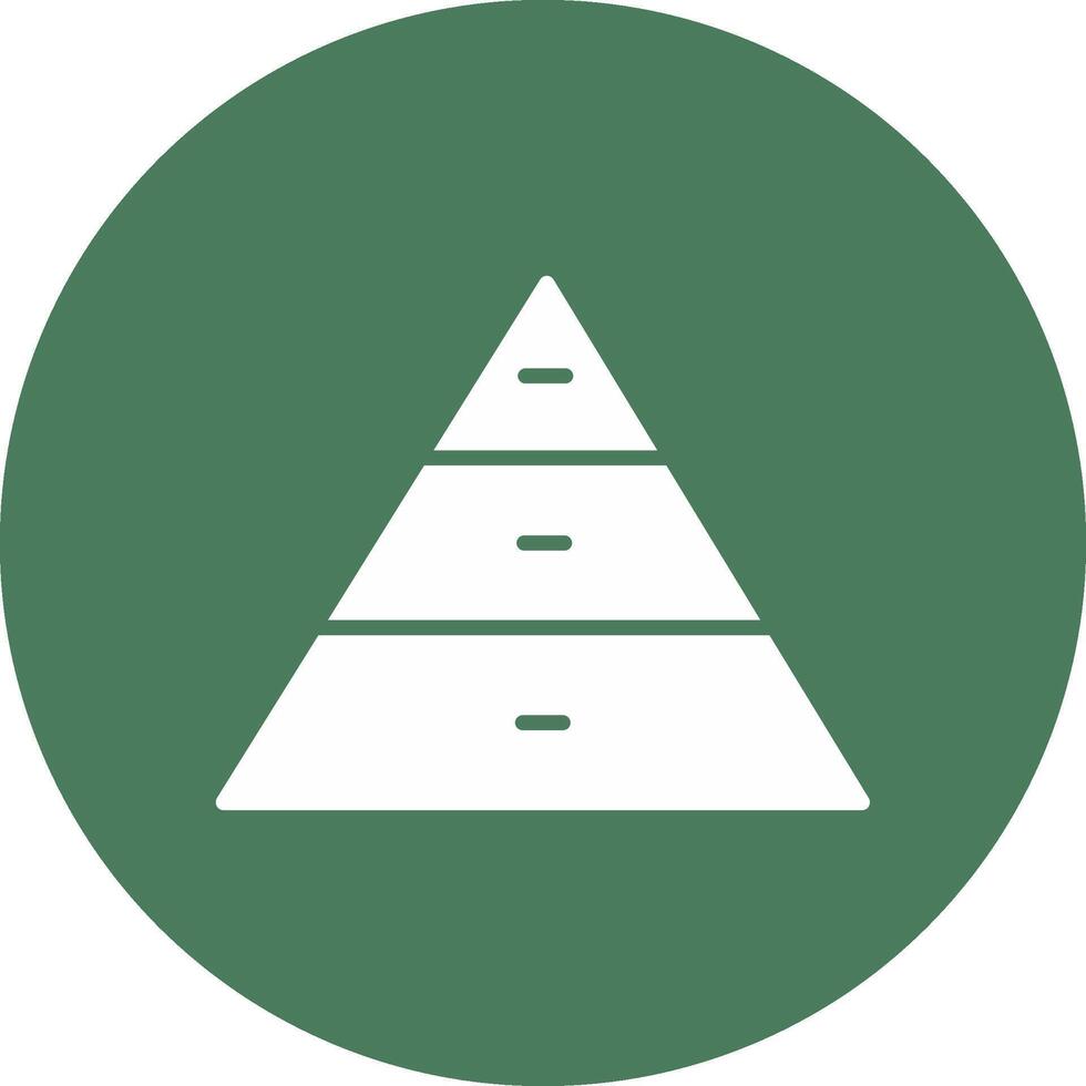 piramide grafieken glyph multi cirkel icoon vector