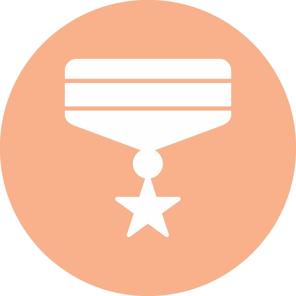 medaille glyph multi cirkel icoon vector
