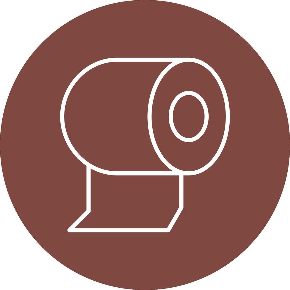toilet papier lijn multi cirkel icoon vector