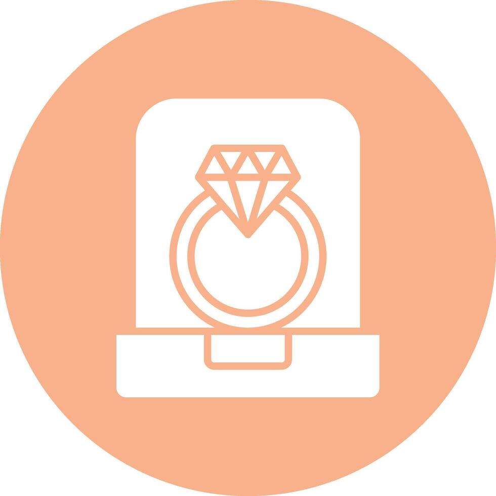 diamant ring glyph multi cirkel icoon vector