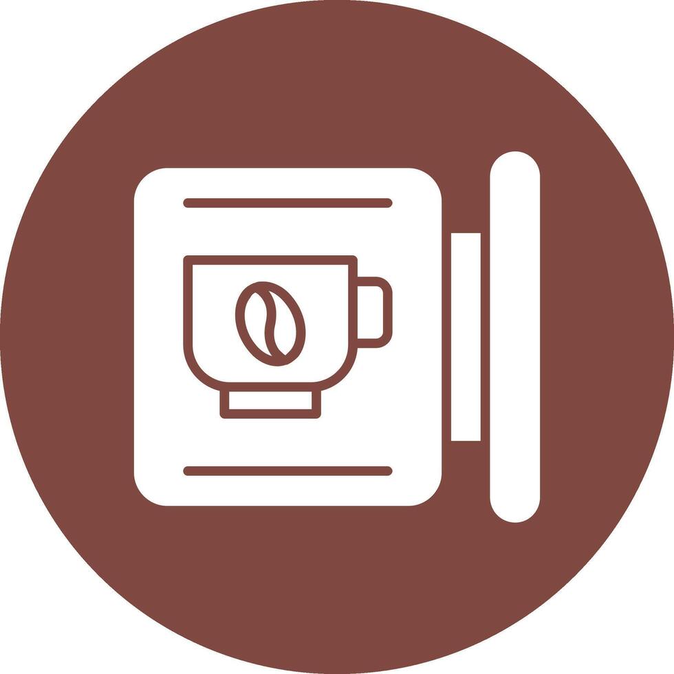 cafe bewegwijzering glyph multi cirkel icoon vector