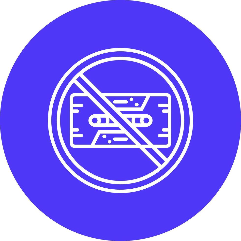 verboden teken lijn multi cirkel icoon vector