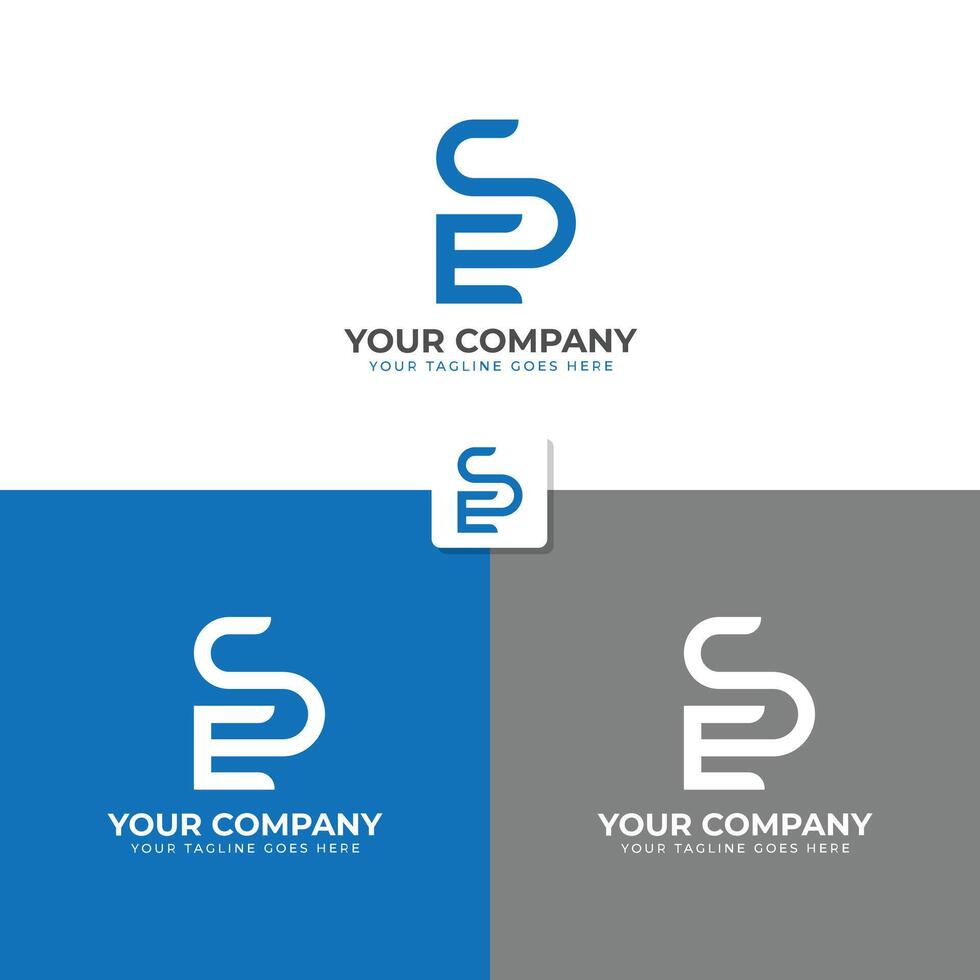 brief s of es monogram logo ontwerp sjabloon vector