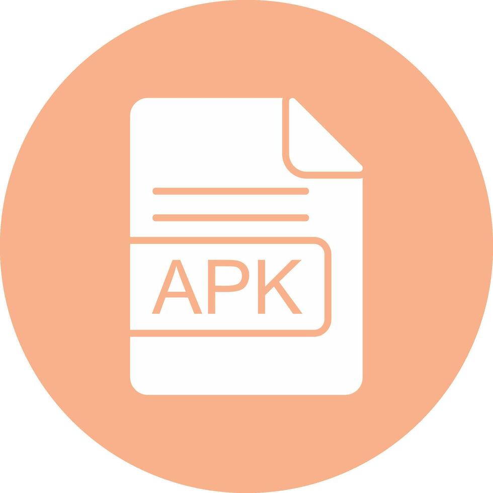 apk het dossier formaat glyph multi cirkel icoon vector