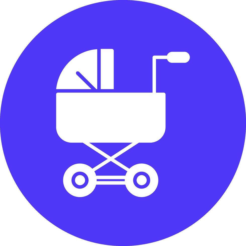 baby wandelwagen glyph multi cirkel icoon vector