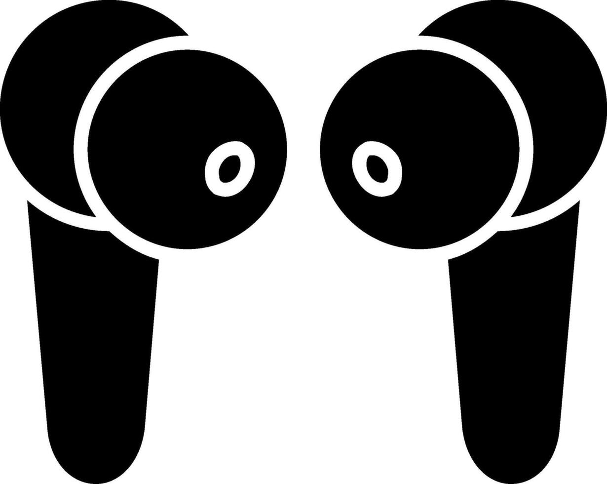 oordopjes glyph icoon vector