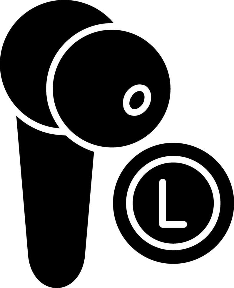 oordopje glyph icoon vector