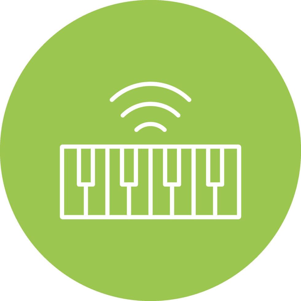 toetsenbord lijn multi cirkel icoon vector