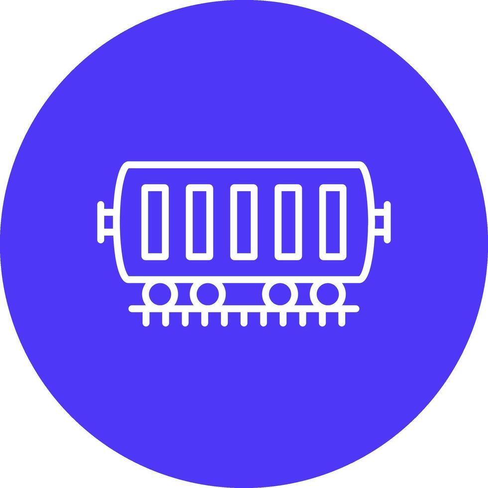 trein lading lijn multi cirkel icoon vector