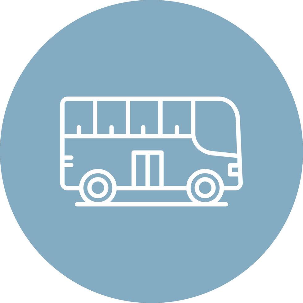 stad bus lijn multi cirkel icoon vector