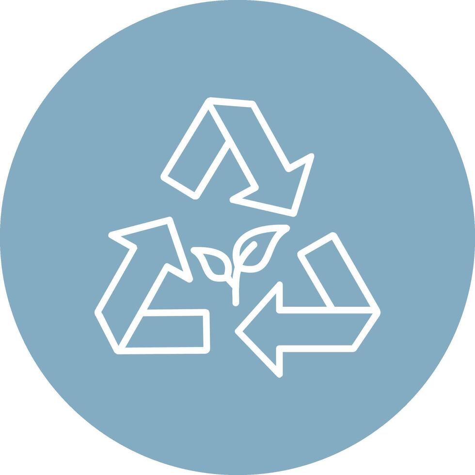 recycling lijn multi cirkel icoon vector