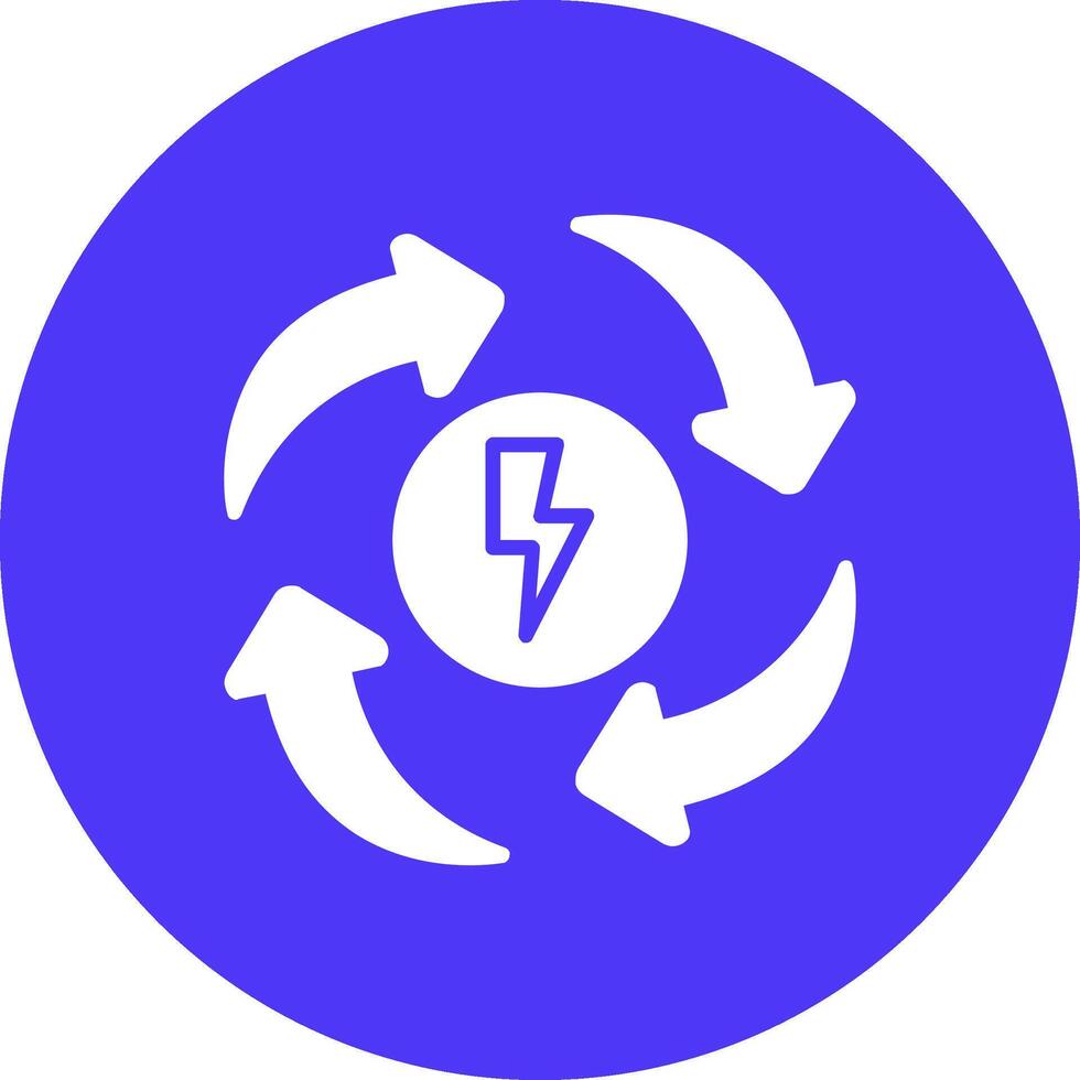 eco energie glyph multi cirkel icoon vector