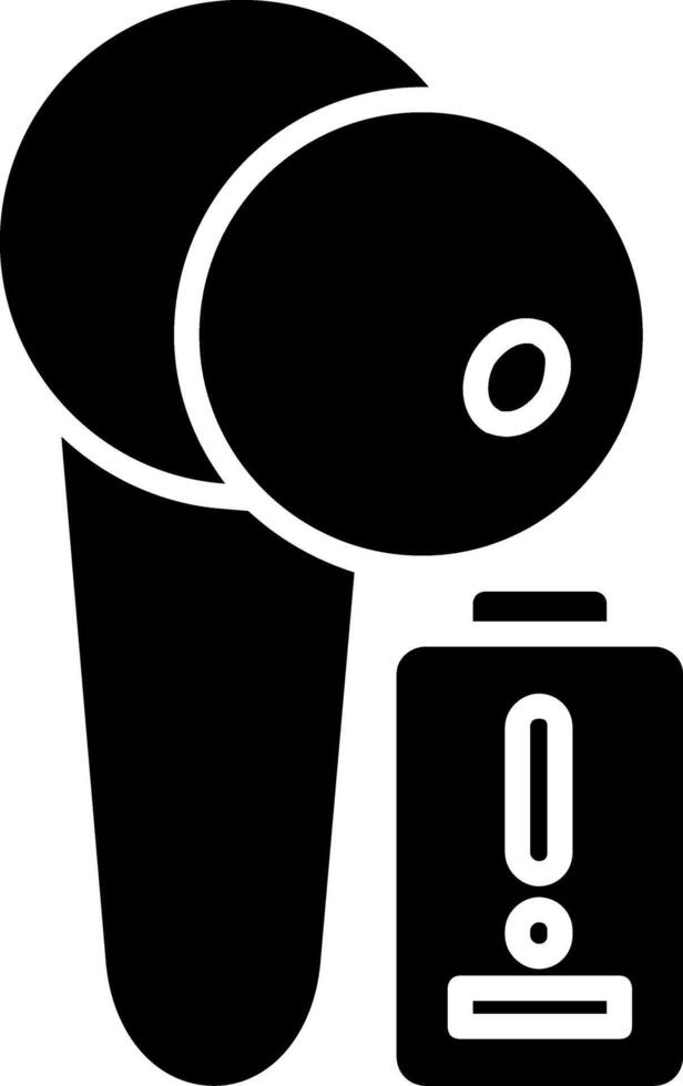 oordopje glyph icoon vector