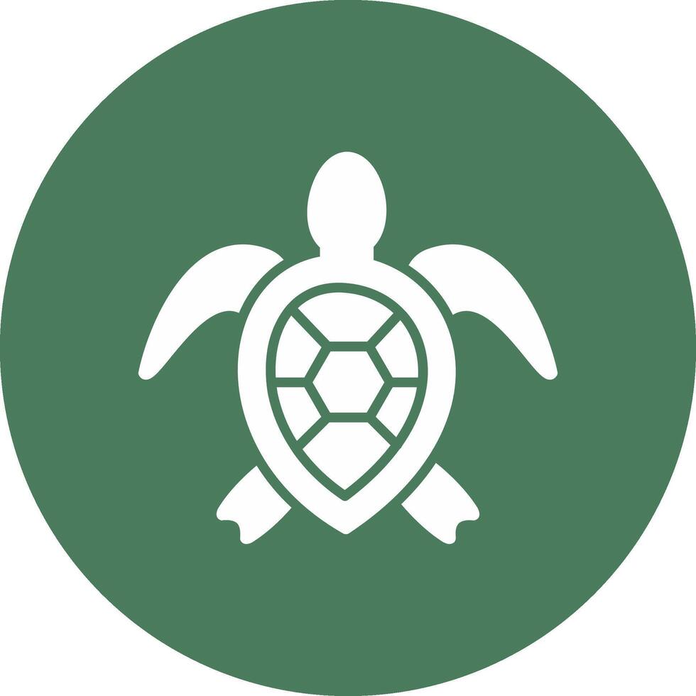 zee schildpad glyph multi cirkel icoon vector