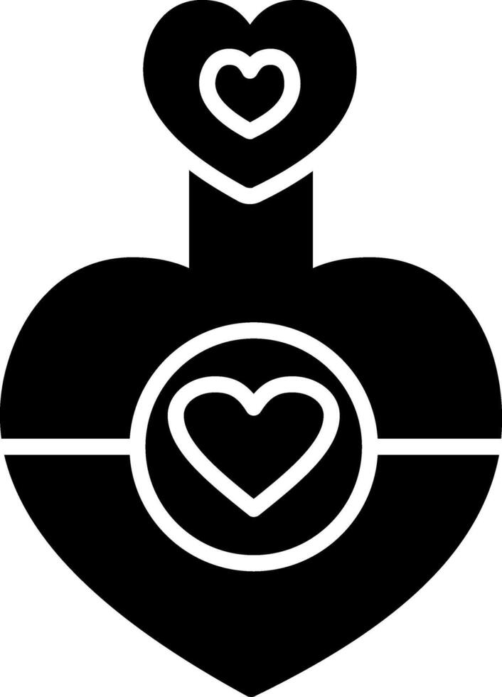 liefde toverdrank glyph icoon ontwerp vector