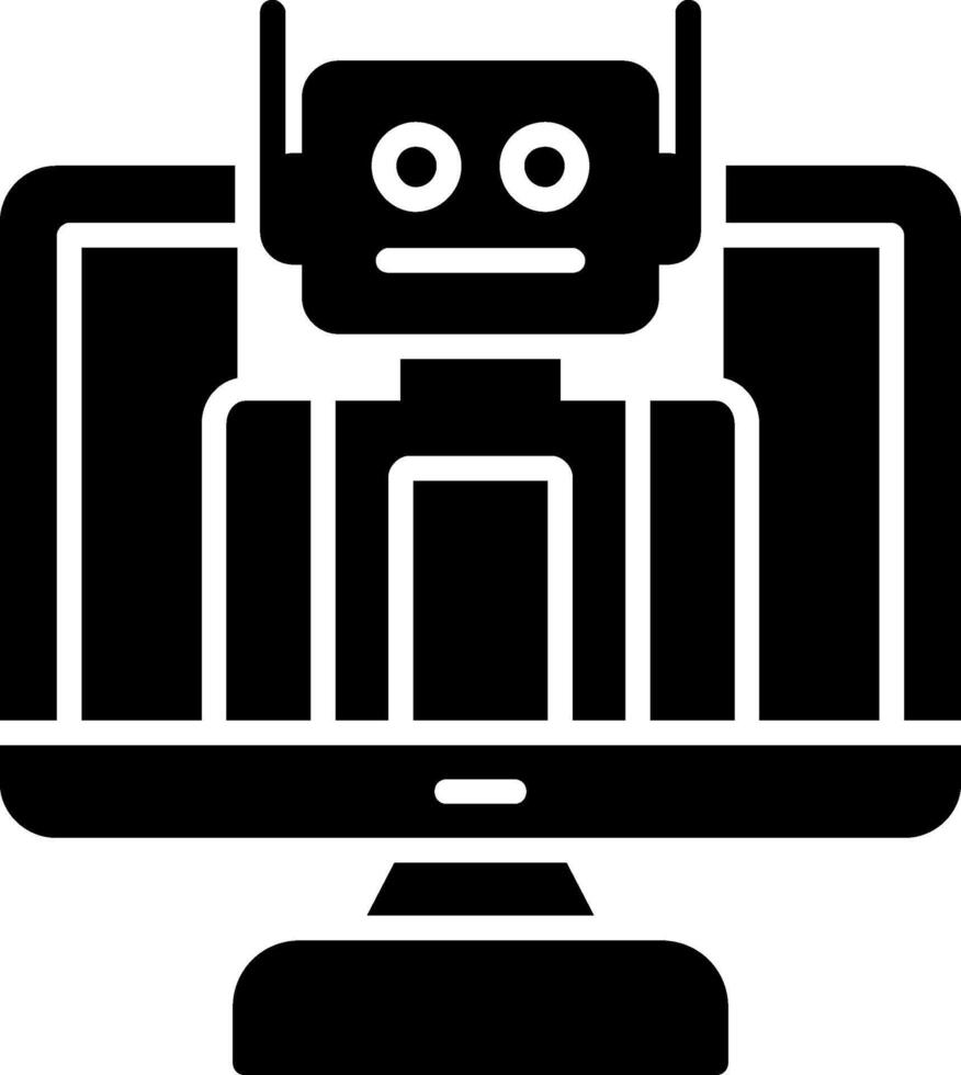 bot glyph icoon ontwerp vector