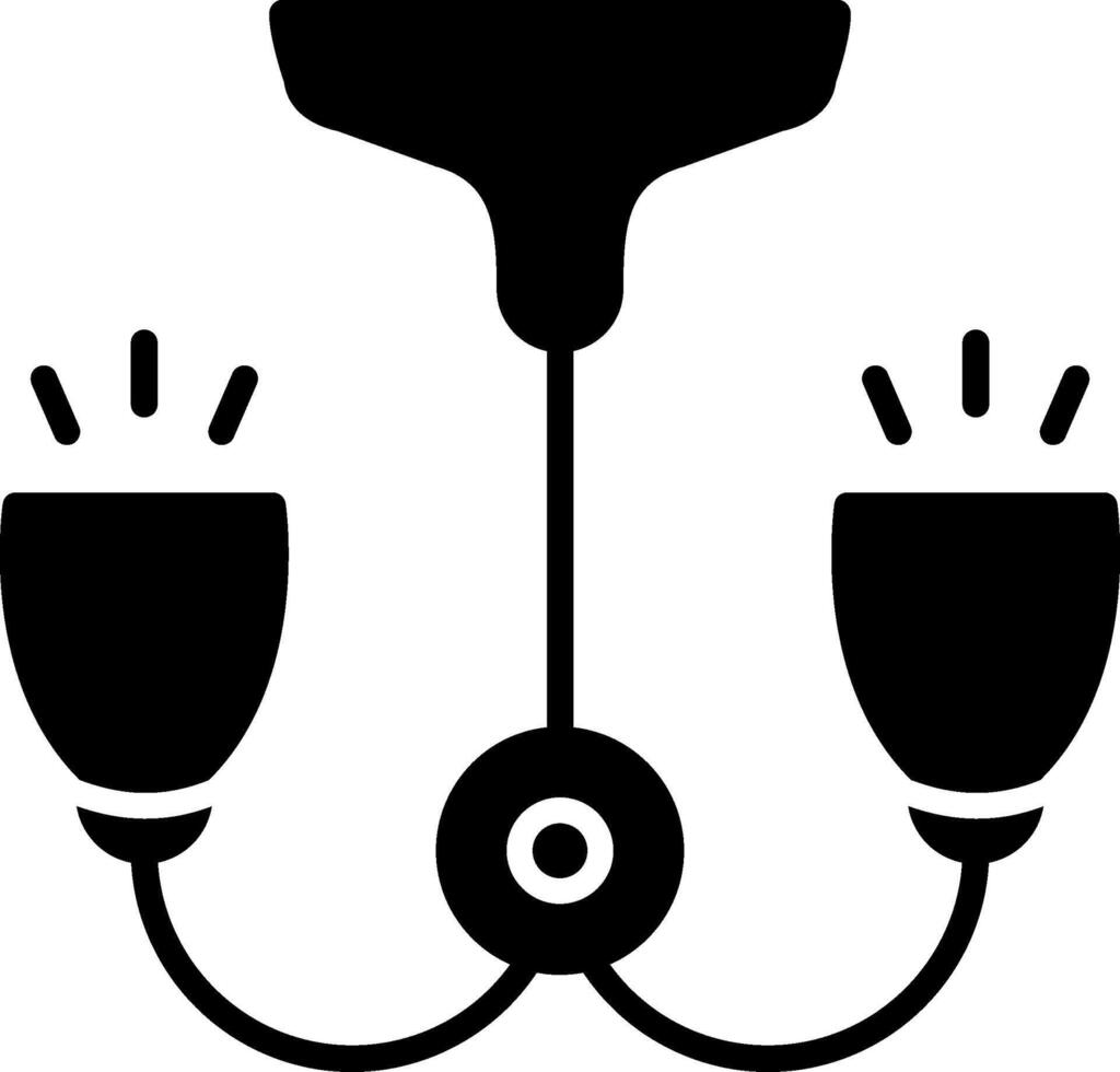 lamp glyph icoon ontwerp vector