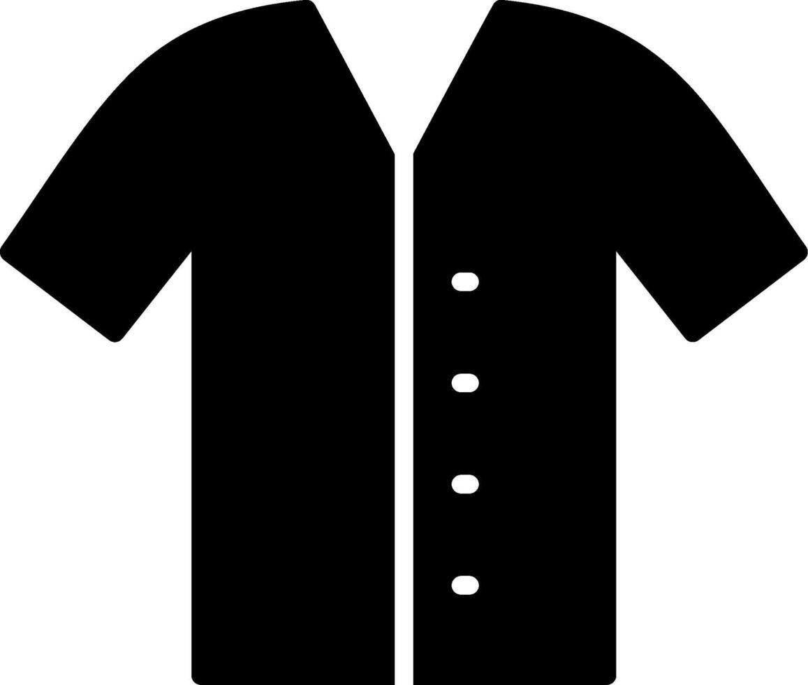 overhemd glyph icoon ontwerp vector
