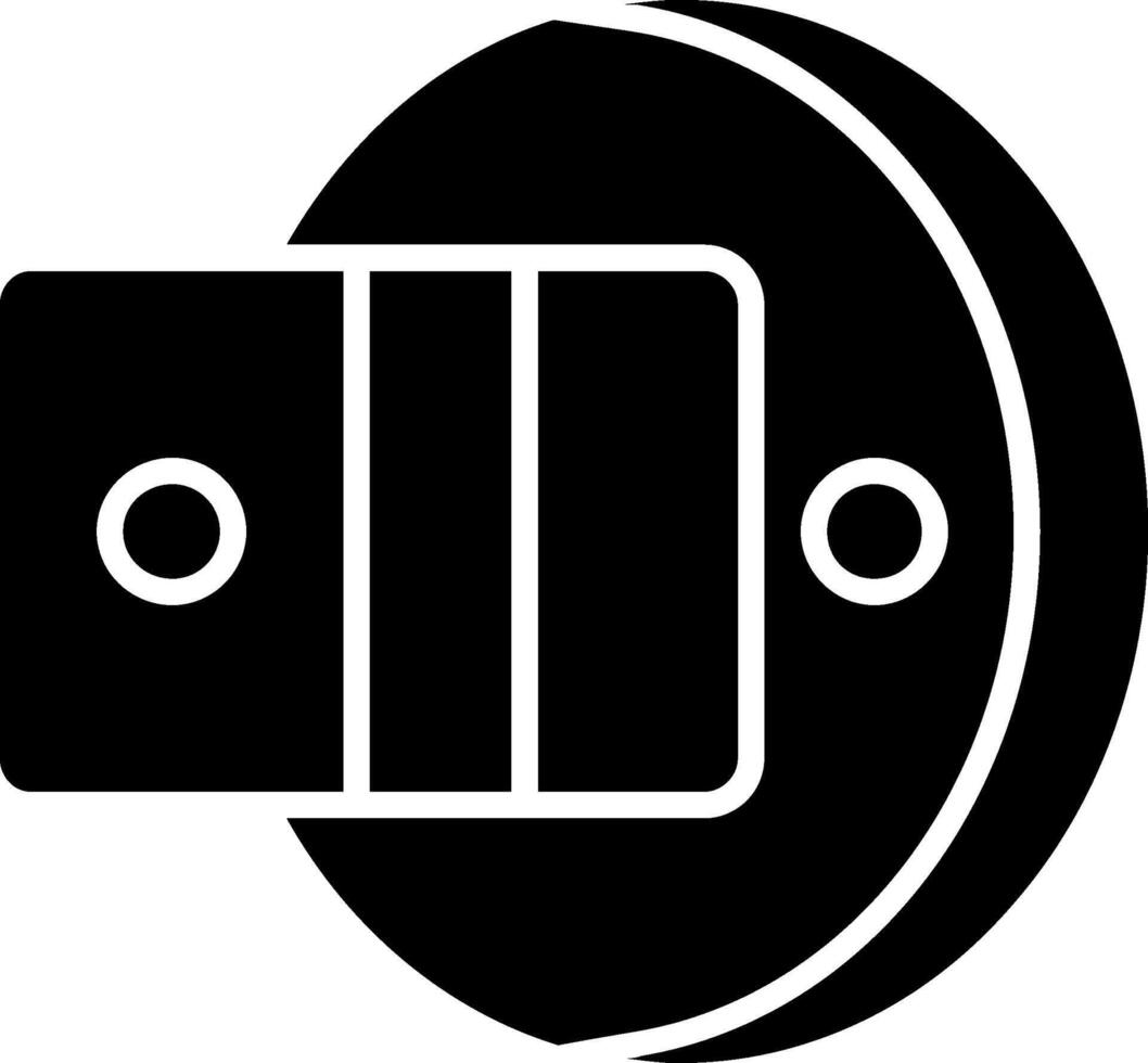 deurstop glyph icoon ontwerp vector
