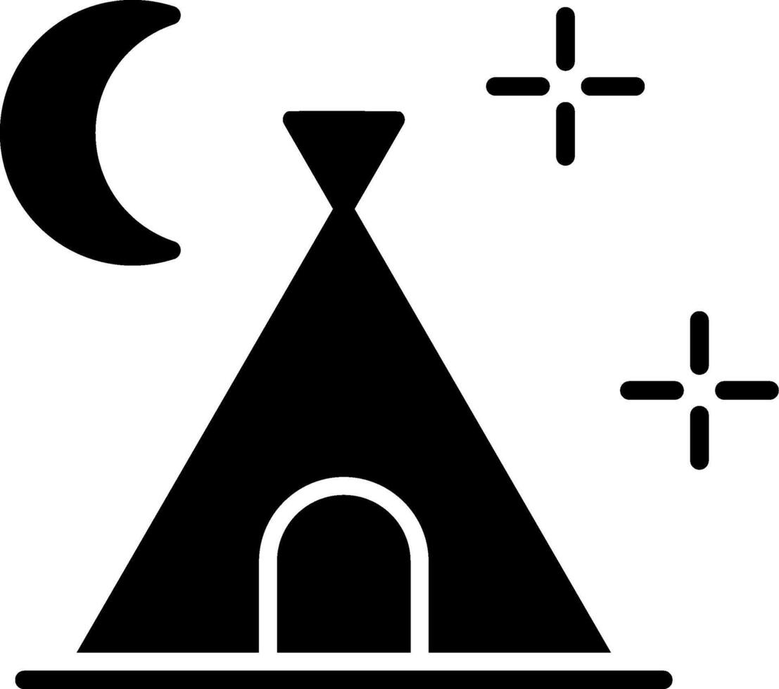 camping glyph icoon ontwerp vector