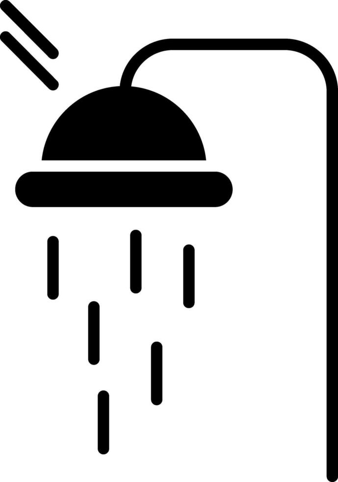 macht douche glyph icoon ontwerp vector