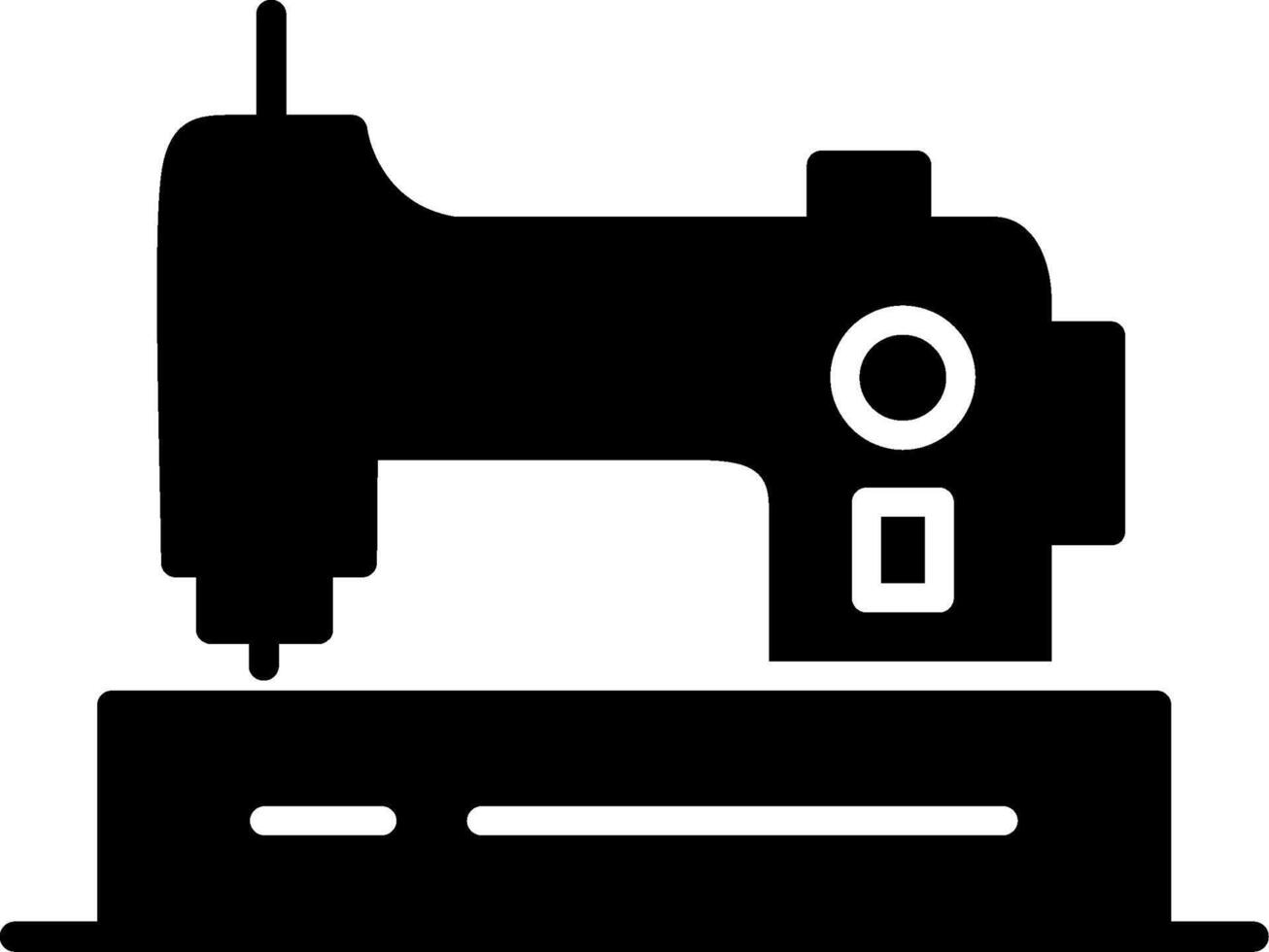 naaien machine glyph icoon ontwerp vector