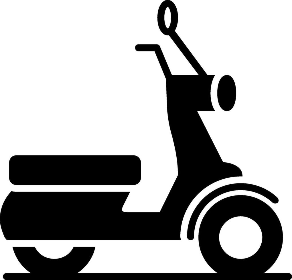 scooter glyph icoon ontwerp vector