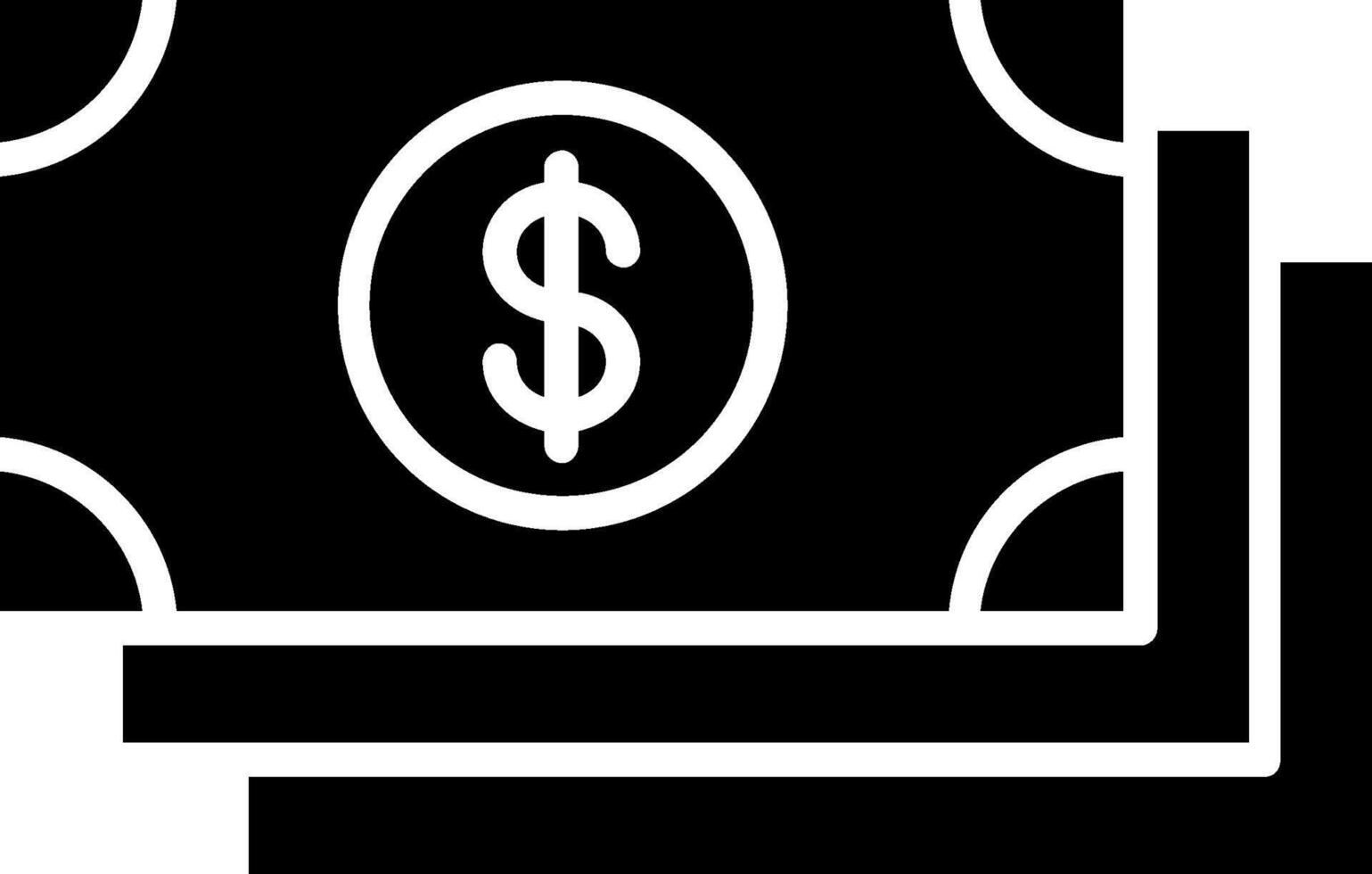 geld glyph icoon ontwerp vector