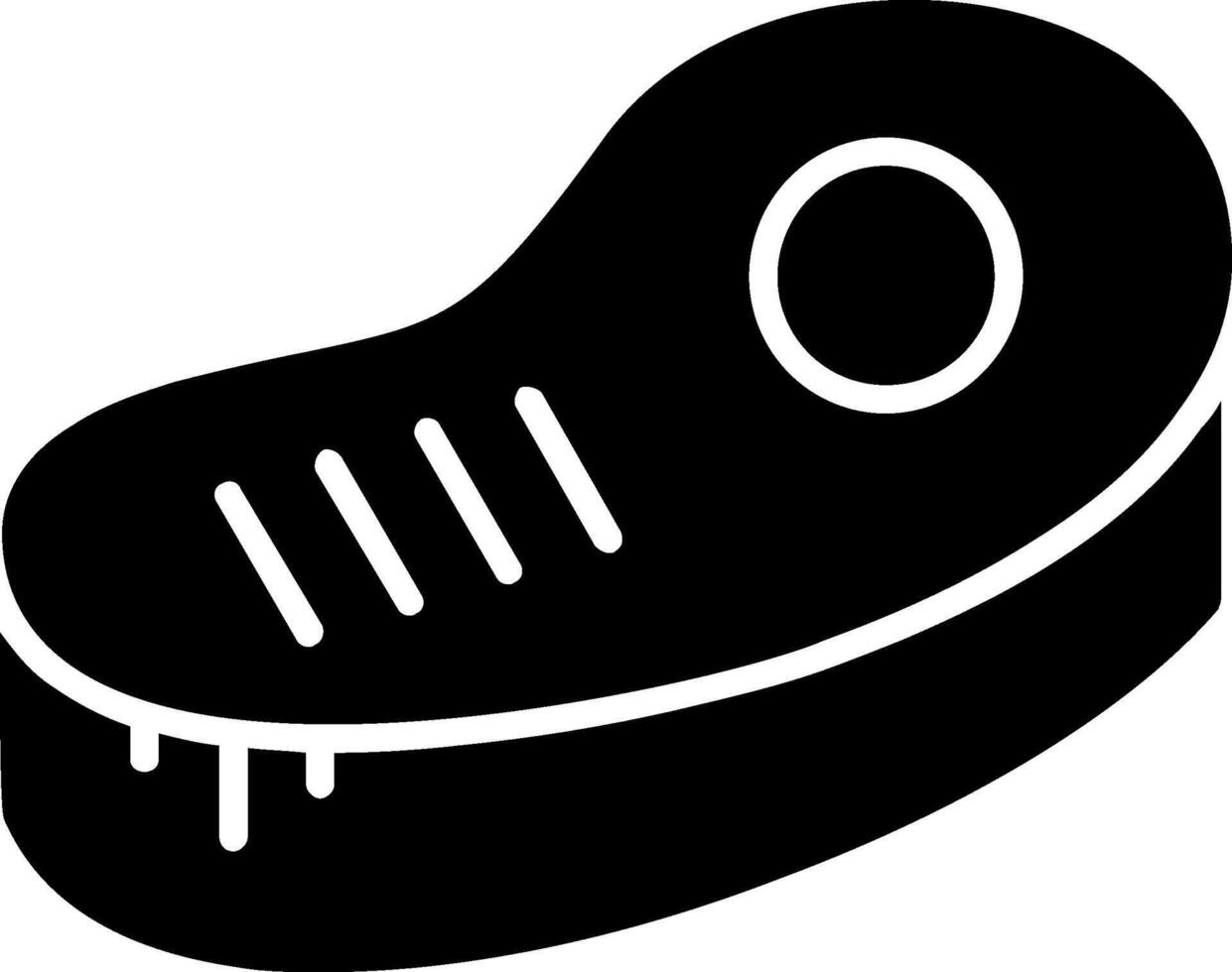 steak glyph icoon ontwerp vector