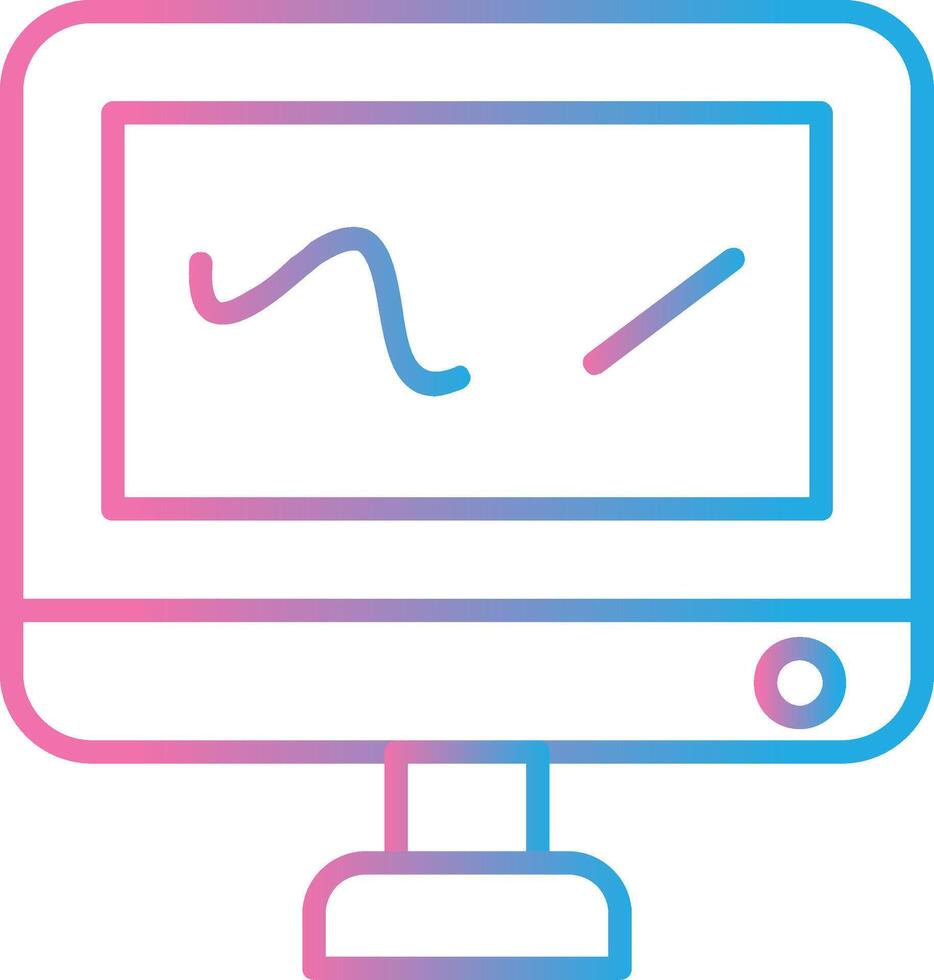 digitaal tekening lijn helling icoon ontwerp vector