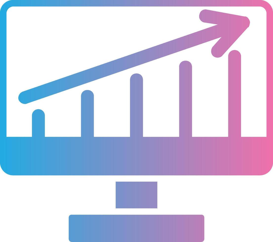 verkeer analytisch glyph helling icoon ontwerp vector