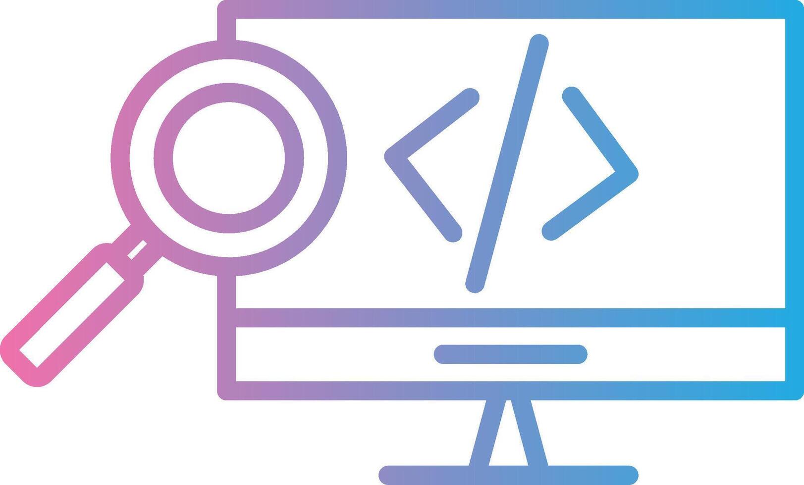 web ontwikkeling lijn helling icoon ontwerp vector