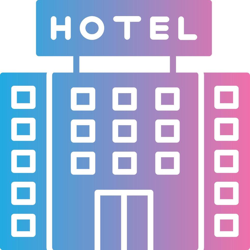 hotel glyph helling icoon ontwerp vector