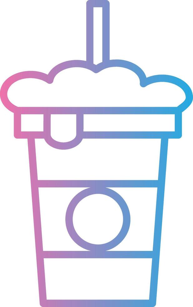 Frisdrank lijn helling icoon ontwerp vector