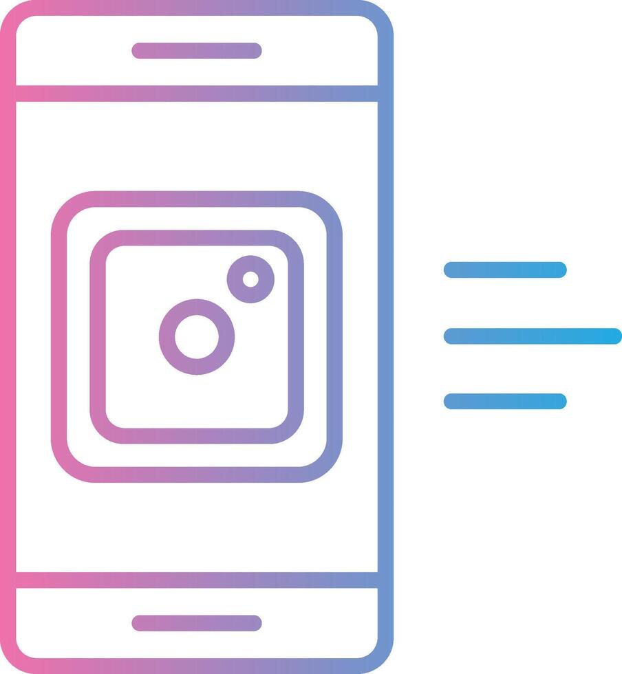 mobiel app lijn helling icoon ontwerp vector
